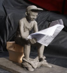 entwurf, modell, bube, bildhauerei, tina allenbach, querkunst, kunst, plastillin