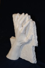 entwurf, modell, hand, bildhauerei, tina allenbach, querkunst, kunst, gips